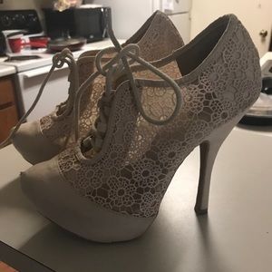 Laced booties heels size 9
